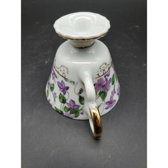 Chintz Violet Teacup Coffee Cup Gold Trimmed Vintage - Picture 5 of 12